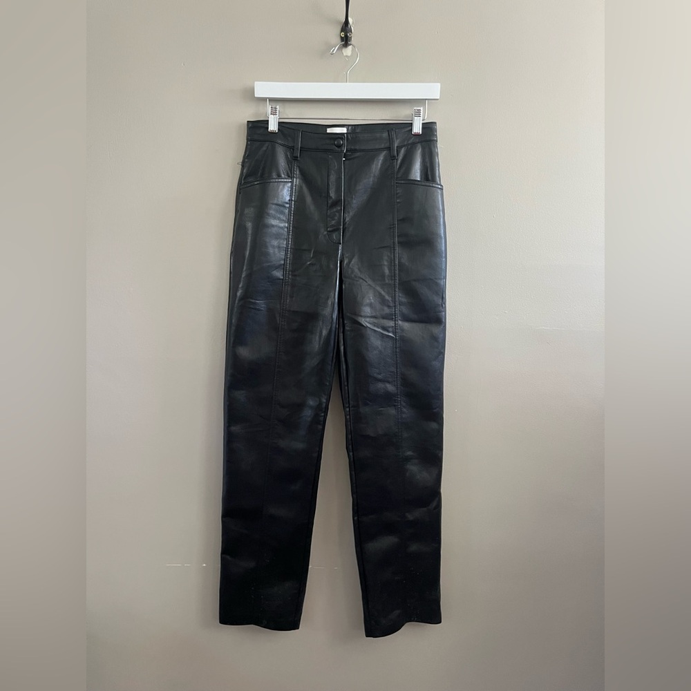 Wilfred Aritzia‎ Faux Leather Moto Pant Size 8 Black